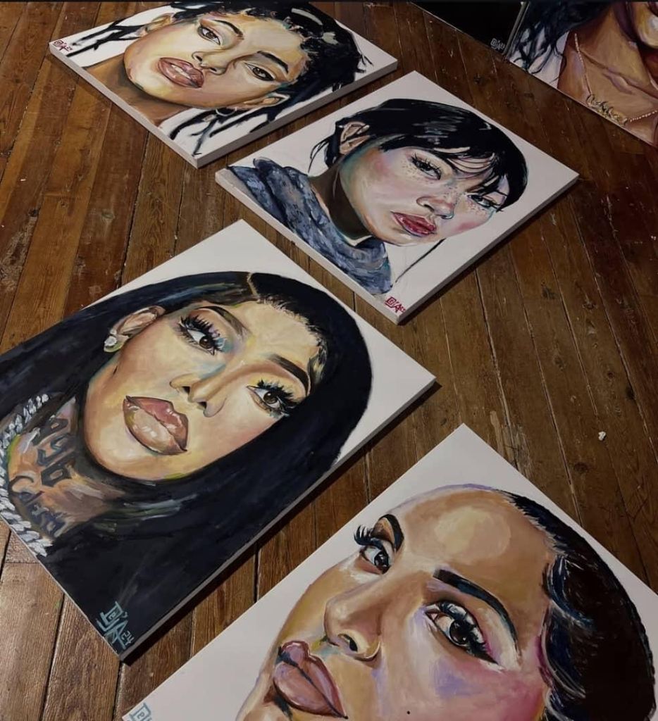 Faces of the Muse — original oil on canvas painting by ArtbyLilyParker