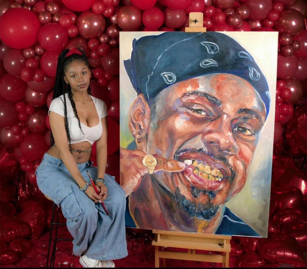 Golden Smile — original oil on canvas painting by ArtbyLilyParker